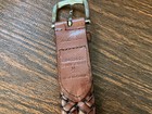 Brooks Brothers Men   s Brown Leather Woven Braided Belt Size 36