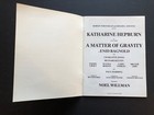 A Matter Of Gravity Theatre Program  hepburn  1976  -  22 Pages - 8  X 11  Ex