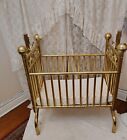 Early Victorian 1900s Brass Cradle 