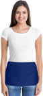 Waist Aprons Commercial Restaurant Home Bib Spun Poly Cotton Kitchen  3 Pockets 