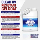 Clear Gelcoat No Wax  gallon  With 2 Oz Of Mekp Hardener