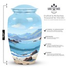 Ocean Waves Cremation Urns Large Adult Human Ashes Male Funeral Urn 10inch