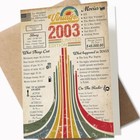 Birthday Card  Classy Vintage 2003 Limited Edition Birthday Gifts For Her 21st