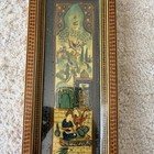 A Vintage  Hand-crafted Persian Or Middle Eastern Miniature In A  Inlaid Frame 