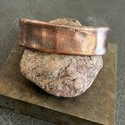 Pure Copper Men   s Handmade Wide Thick Cuff  Hammered Concrete Finish Bracelet