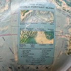 Vtg Rand Mcnally World Portrait Globe Raised Geography Soviet Union Needs Shims