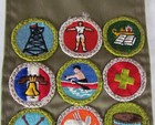 Vintage 1970 s Boy Scout Green Sash With 24 Merit Badges