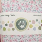 New 4 Burp Cloths Drool Bibs Girls Pink Floral   Little Me