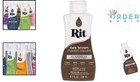 Dye Liquid 8 Oz Dark Brown Vibrant Colors For Fabric Clothing Home Decor