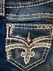 Women   s Bootcut Rock Revival Raven Low Rise Jeans Size 28 Inseam  33 5    New Tags