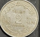 1951 Morocco 2 Francs Free Shipping