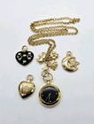 Joan Rivers Charm Pendant Necklace Gold Tone Interchangeable Watch Gold Tone 5pc