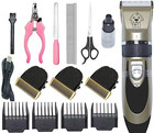 Dog Cat Pet Grooming Kit Rechargeable Cordless Electric Hair Clipper Trimmer Set