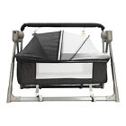 Portable Electric Baby Swing Cradle Bassinet Rocking Crib Infant W  Bluetooth 