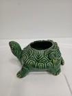 Vintage 50s Mccoy Pottery Turtle Planter Flower Pot Green Ceramic Textured Mcm