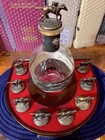 Blanton   s Official Cap Display Stand Complete 8 Caps Empty Black Edition Bottle