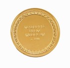 24k Gold Plated Bronze Medal Coin Vintage Madonna From Wroclaw Polish Art Statue