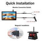 Magnetic Wireless 2x 1080p Backup Camera Bsd 7  Monitor Dvr For Rv Truck Trailer
