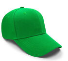 Mens Baseball Cap Adjustable Size Ball Visor Hat Solid Color Plain Blank