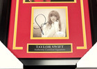 Taylor Swift Signed Autographed Cd Framed W  Travis Kelce 8x10 Photo Jsa Coa