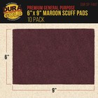 Dura-gold Premium 6  X 9  Maroon General Purpose Scuff Pads  Box Of 10 