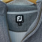 Fj Footjoy Mens L Pullover 1 4 Zip Golf Sweater Gray Ribbed Mock Neck Knit