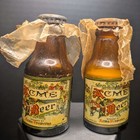 Vintage Acme Beer Glass Advertising Mini Bottle Salt   Pepper Shaker Set