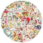 50pc Cute Retro Animal Sticker Pack  Vintage Cottagecore Cat   Bunny Decal Lot