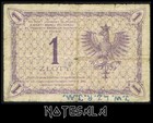 Poland 1 Zloty 1919 Jeden Vg  Serie 39 H 062793   scarce  
