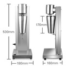 Commercial Milkshake Mixer Milk Shake Machine 180w Milkshake Maker Stainless