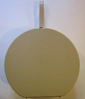 Vintage Round Hat Box   Luggage Hard Case     Beige cream  With Handle