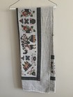 Linen Tablecloth Square 49    Pennsylvania Dutch Folk Art Country Cottage Vintage