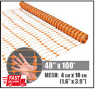 4 Ft X 100 Ft Outdoor Safety Fence Plastic Fencing Roll Construction Pet Orange