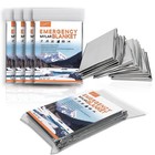 4pc 82   x62    Survival Emergency Mylar Thermal Blankets Safety First Aid Military