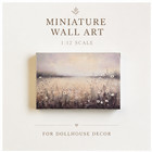 Handmade Miniature Dolls House Accessory Canvas Print Vintage Landscape Set Of 6