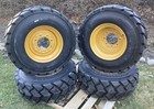 4-heavy Duty 12-16 5 Sks-6 Skid Steer Tires rims For Cat 252 256 262 272   More