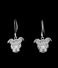 Sugar Skull Pit Bull Earrings  - New - Free Shipping