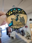 Greywolf In Mountains Sun Catcher Ornament Window Decoration