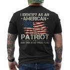 I Identify As An American Patriot This Is My Pride Flag On Back Unisex T-shirt