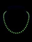 Uranium Crystal Glass Necklace With Black Diamond