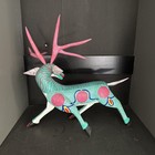 Alebrije Oaxacan Deer Wood Carving Signed Handmade Indigenous Mexico Animal