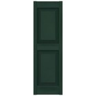 14 3 4  X 35  Lifetime Vinyl Raised Panel Shutters  Midnight Green Pair