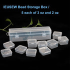 11 Clear Bead Organizers  1 Craft Organizer With Hinged Lid  Ideal For Storing D