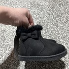 New Wonder Nation Toddler Girls Black Boots  Faux Fur Inside Size 5