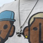Vintage Anchor Cross Necklace
