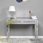 Modern 2-drawer Mirrored Console Table With Diamond Knobs  Vanity Desk 42  New
