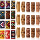 27 Pcs Wooden Fabric Dreadlock Beads Tube Beads For Hair Braids Jewelry For Hair