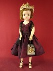 Vintage 1950s Madame Alexander Cissy Doll In Blue Taffeta Dress With Accessories