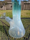 Extra Durable Glass Beaker Water Pipe Bong - 16  Tall   9mm Thick  - Holographic