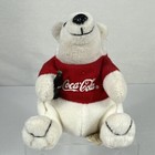Coke Coca Cola 1997 Bean Bag Plush Polar Bear With Bottle And Red Shirt 6 
